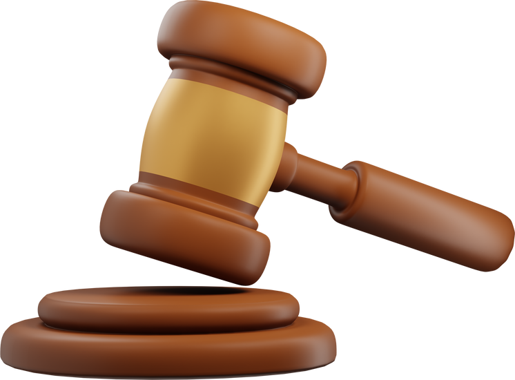 3D Gavel Judge Hammer Illustration